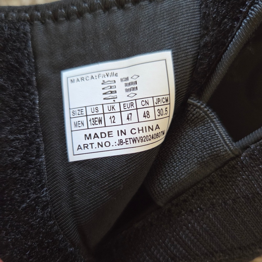FitVille Rebound Core Walking Shoes Mens 13 EW Black Extra Wide Adjustable NWT - Picture 8 of 8